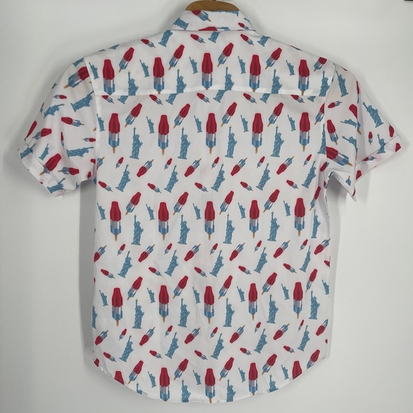 NWT RSVLTS America Pops and Freedom Button Down Shirt Sz Large - Picture 4 of 5